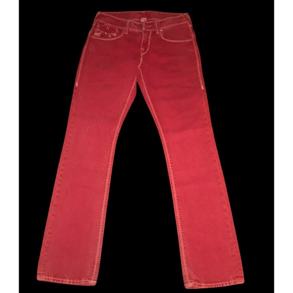 COPY True Religion Jeans Red 30 Slim Straight